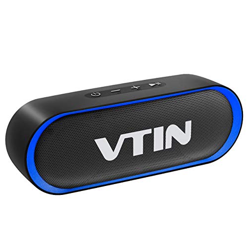 VTIN R4 Altavoz Bluetooth 12W, Altavoz Portatil Bluetooth 5.0, 24H de Reproducción, Altavoz Exterior con Micrófono, AUX/TF, para Móvil, Tabletas, MP3, Fiestas, Viajes